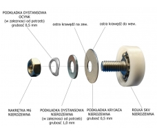 Rolka szuflady (łożysko) SKV, SK-MINI nierdzewne